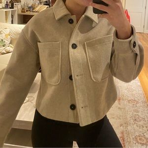 ZARA cropped shacket